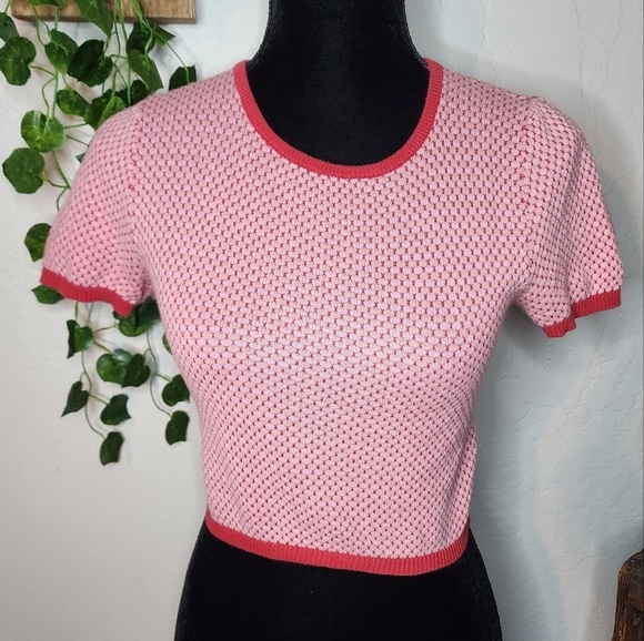 Cotton On Blush Pink Knit Crop Top Size XS - Picture 4 of 5